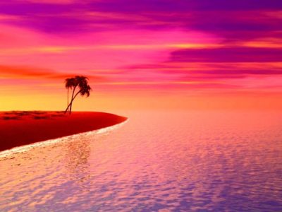 Pink Sunset Large Candle