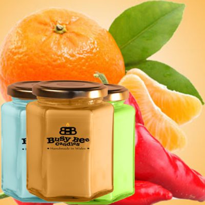 Hot Orange Large Candle