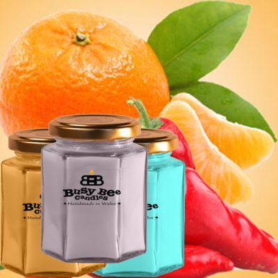Hot Orange Medium Candle