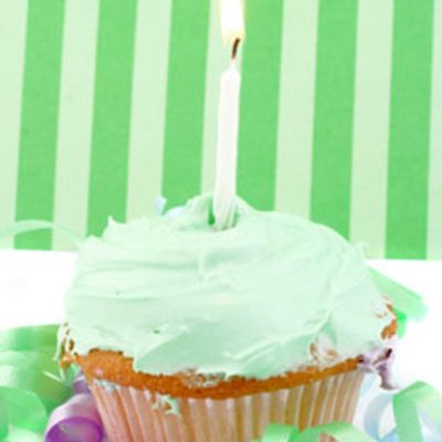 Lime Cupcake Large Candle